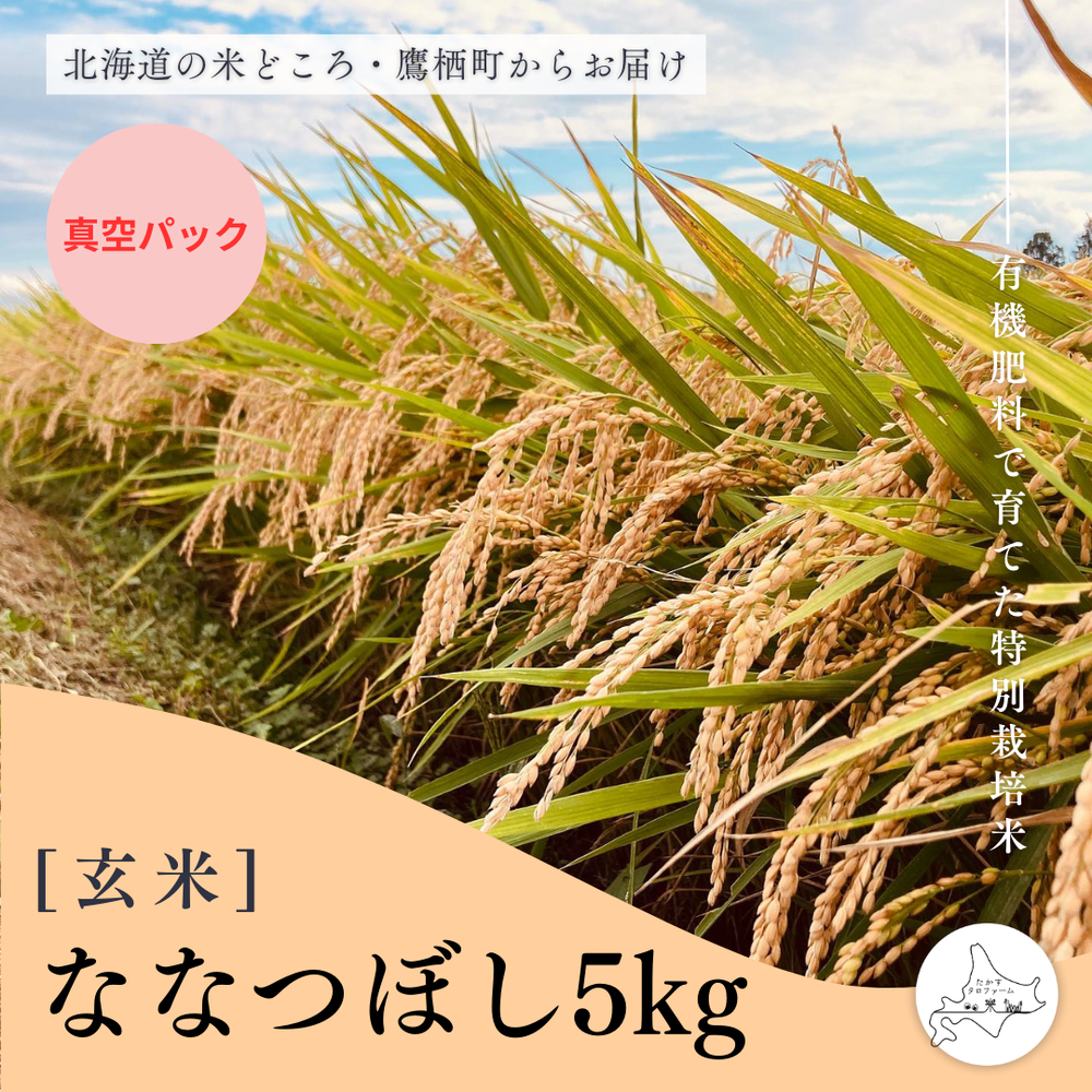 【玄米(真空)】特別栽培米ななつぼし5㎏