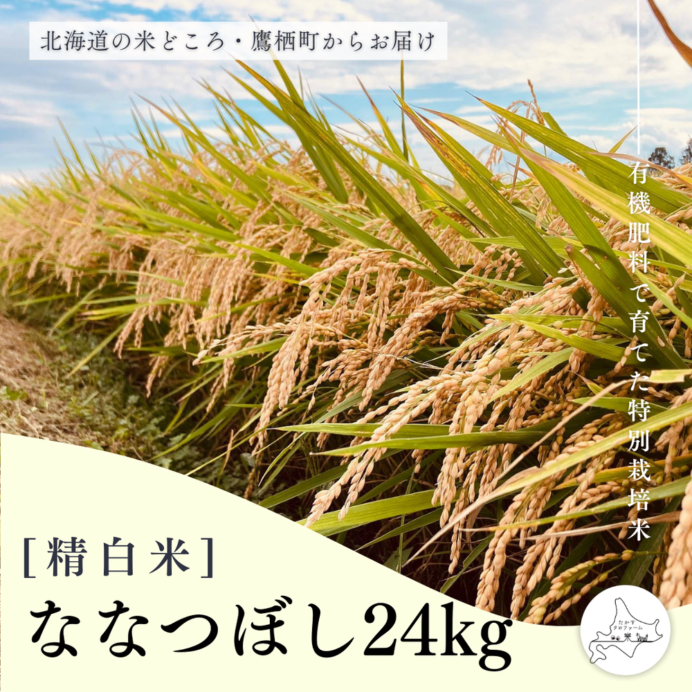 【白米】特別栽培米ななつぼし24㎏